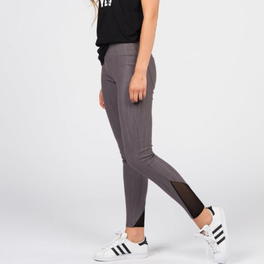 Agnes and Dora Knit Jegging Mesh Charcoal - Picture 5 of 6